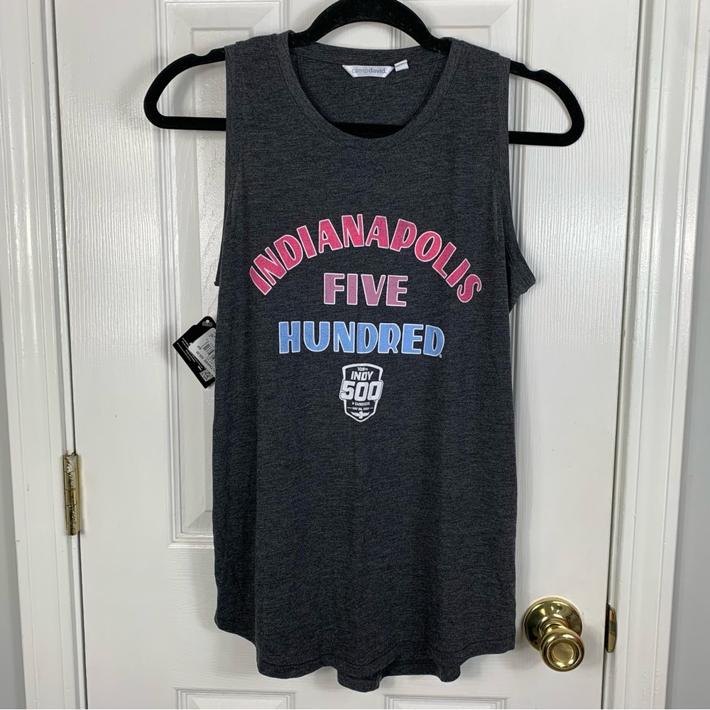 Indy 500 NASCAR Womens Gray Tank Size Small - Picture 1 of 4